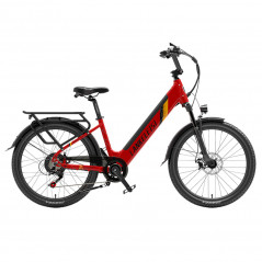 Bicicleta elétrica 500w 24 polegadas LANKELEISI ES500PRO Vermelho