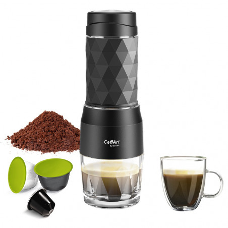Black Portable Coffee Maker BioloMix HS8439