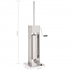 Manual Sausage Stuffer Silver 7 L Stainless Steel