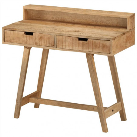 Bureau 100x45x90 cm Bois de manguier massif brut