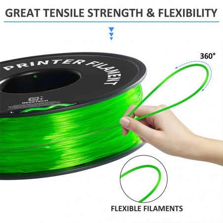 Geeetech TPU Filament til 3D-printer Grøn