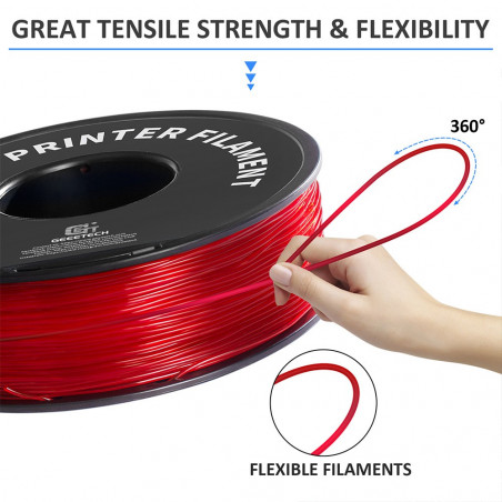 Geeetech TPU Filament for 3D Printer Red