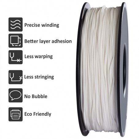 Filament TPU Geeetech pour Imprimante 3D Blanc