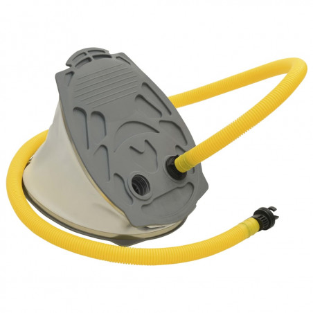 Foot pump 21x29.5 cm PP and PE gray and yellow