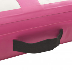 Φουσκωτό ματ γυμναστικής με αντλία 200x200x20 cm PVC ροζ