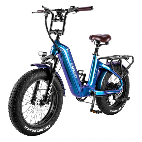 Bicicleta electrica FAREES F20 Master E-bike 20*4.0 Anvelopa 500W Albastru