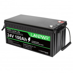 LANPWR 24V 100Ah LiFePO4 lithium battery