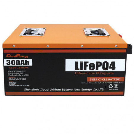 Cloudenergy 12V 300Ah LiFePO4-accu