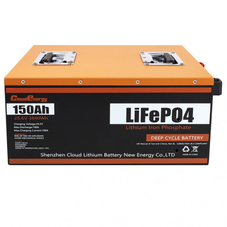 Cloudenergy 24V 150Ah LiFePO4-accu