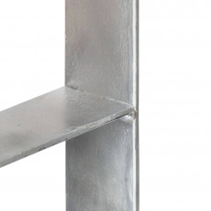 Anclajes para valla 6uds Plata 12x6x60 cm Acero Galvanizado