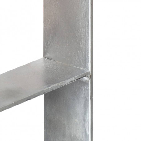 Anclajes para valla 6uds Plata 12x6x60 cm Acero Galvanizado