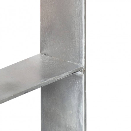 Fence anchors 6 pcs Silver 12x6x60 cm Galvanized Steel