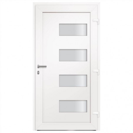 Entrance door Aluminum and PVC Anthracite 100x200 cm