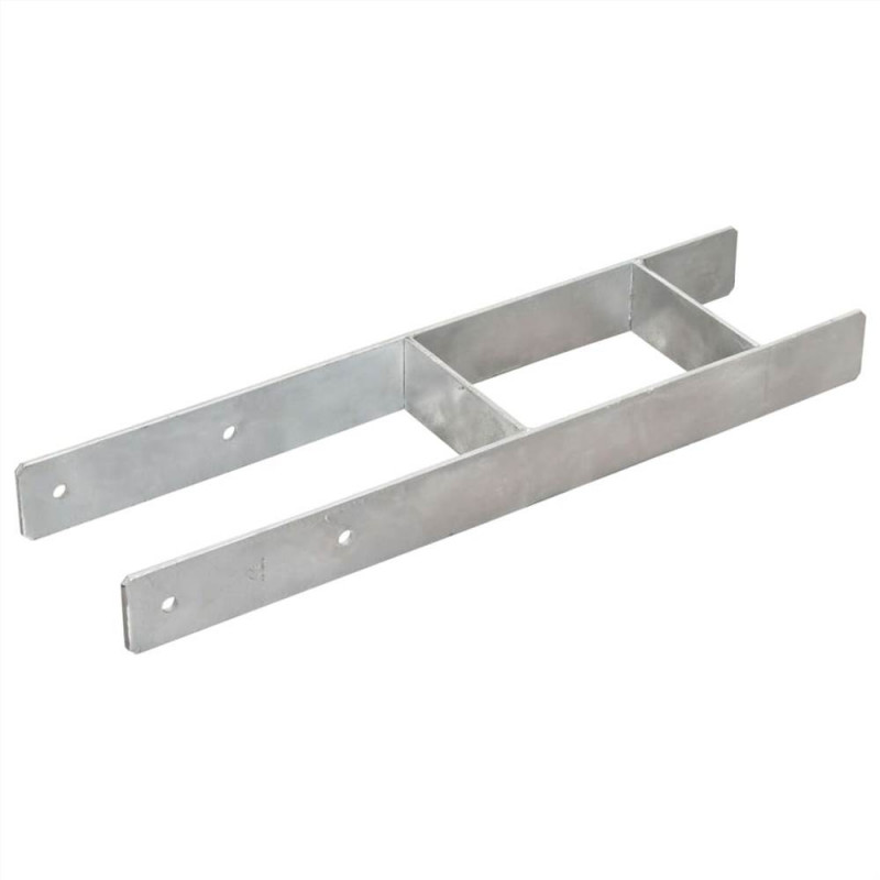 Anclajes Para Valla Uds Plata X X Cm Acero Galvanizado