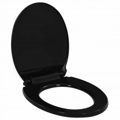 Soft Close Toilet Seat with Quick Release Design Black