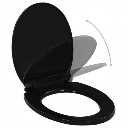 Soft Close Toiletbril met Quick Release Design Zwart