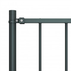 Panel de valla con postes Acero con revestimiento en polvo 1,7x0,75 m Antracita