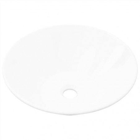 Lavabo de cerámica para baño, lavabo artístico, color blanco