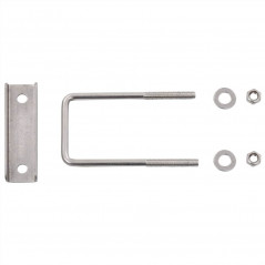 Conector en U para poste de valla 60x40 mm 25 juegos