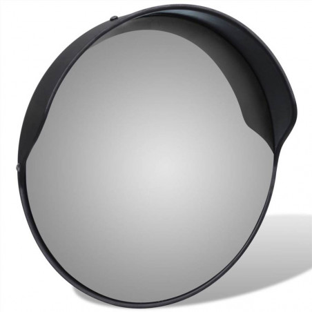 Miroir Circulation Convexe PC Plastique Noir 30 cm Extérieur