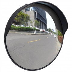 Specchio stradale convesso in plastica PC nero 30 cm per esterni