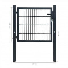 Anthracite Steel Fence Barrier 103x150 cm