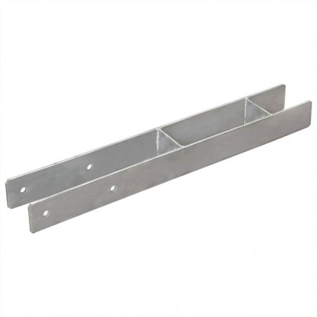 Anclajes para valla 6uds Plata 7x6x60 cm Acero Galvanizado