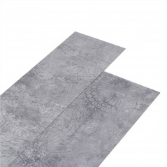 Tábuas de piso em PVC 5,26 m² 2 mm Cinza cimento