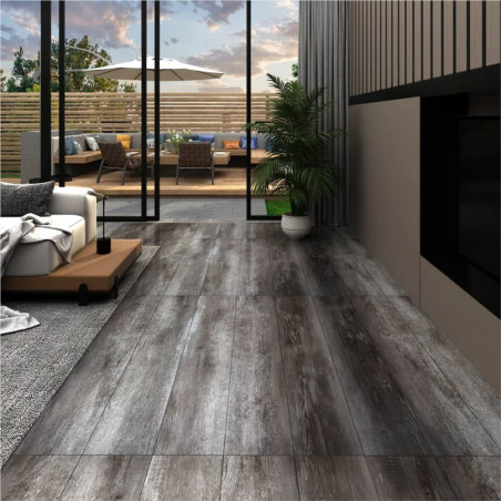 Listoni per pavimenti in PVC 5,26 m² Legno rigato 2 mm