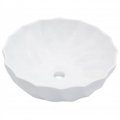 Waschbecken 46x17 cm weiße Keramik
