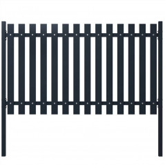 Anthracite fence panel 174.5x125 cm Powder coated steel