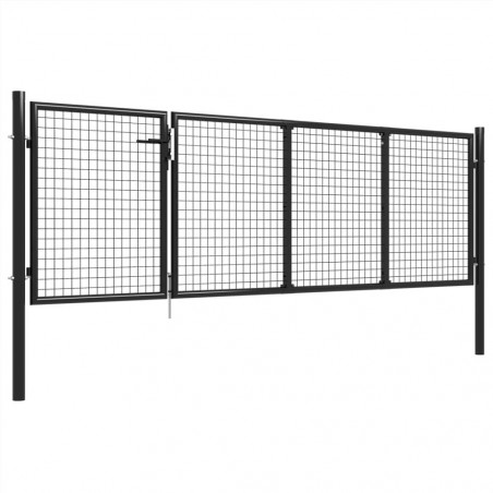 Steel garden gate 350x100 cmAnthracite