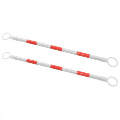 Barras de conos de tráfico retráctiles 2 piezas Plástico 130-215 cm