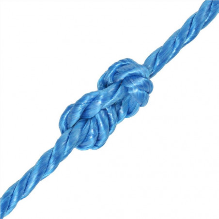 Corde torsadée polypropylène 8 mm 200 m Bleu