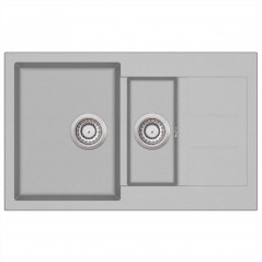 Gray Double Basin Granite Kitchen Sink