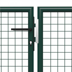 Portail de jardin en acier 400x150 cm Vert