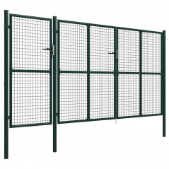 Portail de jardin en acier 400x150 cm Vert