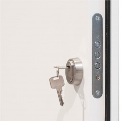 Drzwi wejściowe aluminiowe białe 110x207,5 cm