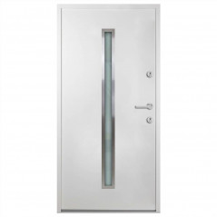 Porta de entrada em alumínio branco 110x207,5 cm