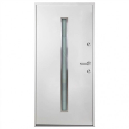 White aluminum entrance door 110x207.5 cm