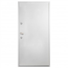Puerta de entrada de aluminio blanco 90x200 cm.
