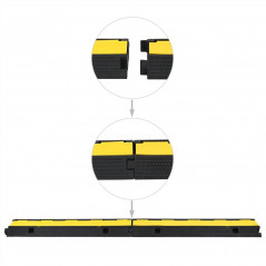 Cable protection ramps 2 pieces 1 rubber channel 100 cm