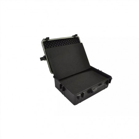 Hard black carrying case with foam with a capacity of 35 liters