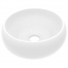 Lavabo Luxury Redondo Blanco Mate 40x15 cm Cerámica