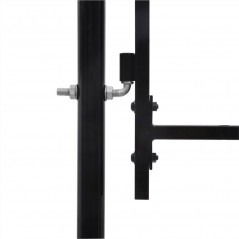 Valla de puerta simple con punta de acero 1x1,5 m negro