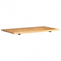 Piano per mobile bagno in legno massello di acacia 100x55x2,5 cm