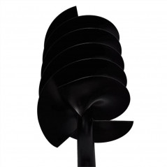 Talajfúró fogantyús csigafúróval 150 mm háromspirálos fekete acél