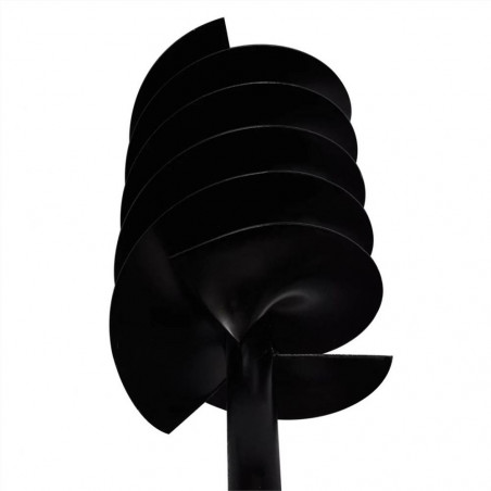 Talajfúró fogantyús csigafúróval 150 mm háromspirálos fekete acél