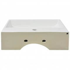 Lavoar cu orificiu pentru robinet din ceramica alba 51,5x38,5x15 cm