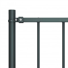 Panel de valla con postes Acero con revestimiento en polvo 1,7x1,25 m Antracita